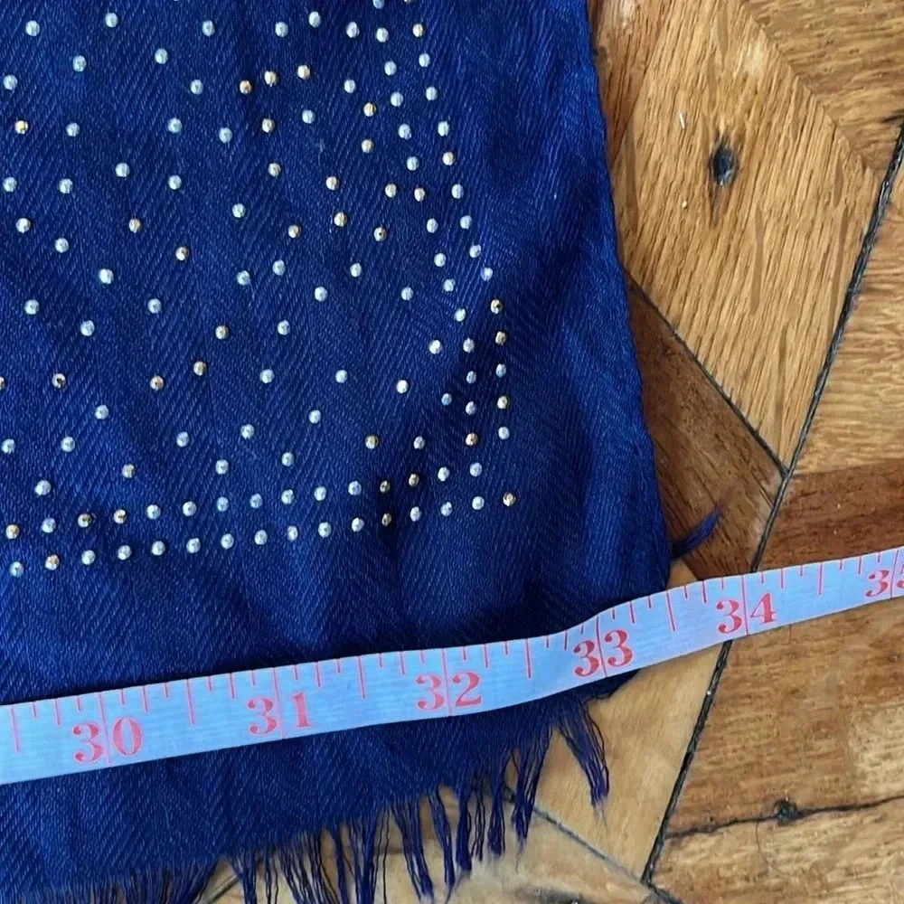 Navy studded shawl